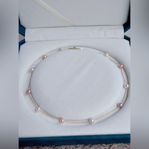 Black Friday Sale No 5 Handmade 14KGP Candy Color Freshwater Pearl Necklace - Picture 6 of 10